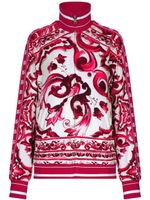 Dolce & Gabbana veste bomber à imprimé Majolica - Rouge - thumbnail