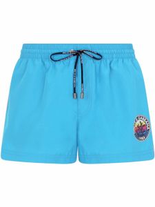 Dolce & Gabbana short de bain à logo imprimé - Bleu