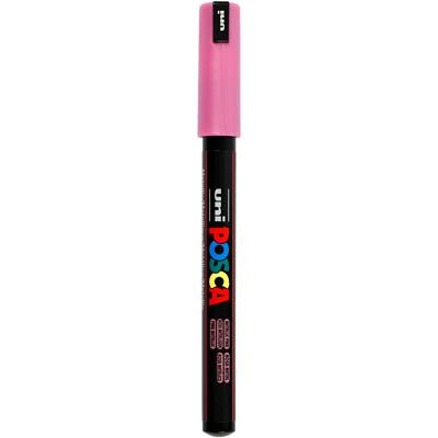 Uni-Posca Posca marker, afm pc-1mr, lijndikte 0,7 mm, extra-fijn, metallic pink, 1 stuk