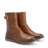 Travelin&apos; Women - zipper boot - Cognac - Maat 37