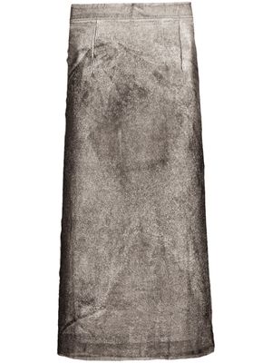 Maison Margiela chemise en soie à imprimé Serigraphic - Noir