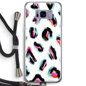Cheetah color: Samsung Galaxy S8 Plus Transparant Hoesje met koord