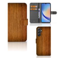 Samsung Galaxy A24 4G | Book Style Case | Donker Hout Samsung Galaxy A24 4G | Book Style Case | Donker Hout