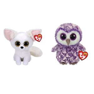 Ty - Knuffel - Beanie Boo's - Phoenix Fox & Moonlight Owl