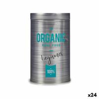 Tin Organic Peulvruchten Grijs Blik 10,4 x 18,2 x 10,4 cm (24 Stuks)