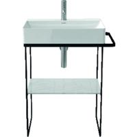 Duravit Durasquare metalen console 665x740x451mm zwart zijdemat 0031014600 Duravit Durasquare metalen console 665x740x451mm zwart zijdemat 0031014600