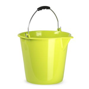 Huishoud schoonmaak emmer kunststof groen 9 liter inhoud 30 x 26 cm