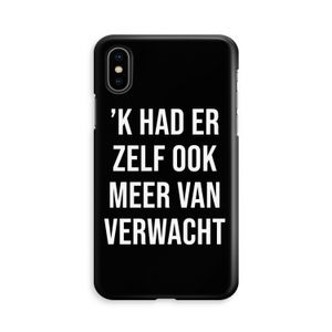 Meer verwacht - Zwart: iPhone Xs Volledig Geprint Hoesje