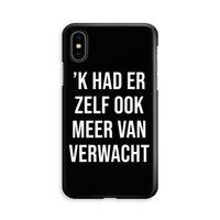Meer verwacht - Zwart: iPhone Xs Volledig Geprint Hoesje