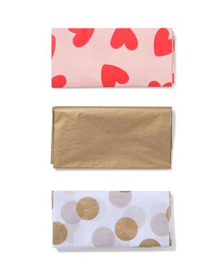 HEMA Vloeipapier Goud-hart - 3 Stuks