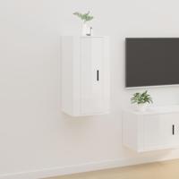 Tv-wandmeubel 40x34,5x80 cm hoogglans wit