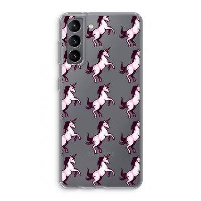 Musketon Unicorn: Samsung Galaxy S21 Transparant Hoesje