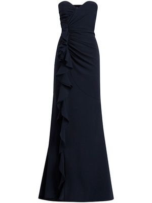 Cinq A Sept robe longue à volants - Bleu