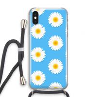 Margrietjes: iPhone XS Transparant Hoesje met koord