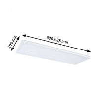 Paulmann 79926 P Atria Shine 22W 4000K 580x200mm ws Kst LED-plafondlamp LED 22 W Wit - thumbnail