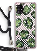 Geometrische jungle: Samsung Galaxy A51 5G Transparant Hoesje met koord