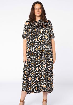Yoek Lange blouse AFRICA | Wit | Maat 58/60