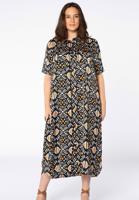 Yoek Lange blouse AFRICA | Wit | Maat 54/56