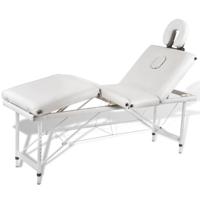 VidaXL Massagetafel inklapbaar met aluminium frame (vier delen / crèmewit)