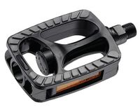 Union pedalen sp-813. 9/16" kunststof, zwart grijs non-slip (hangverpakking)