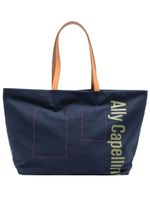 Ally Capellino sac cabas à logo imprimé - Bleu