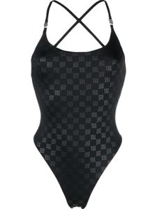 MISBHV maillot de bain à motif monogrammé - Noir