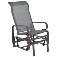 Outsunny Metalen schommelstoel relaxstoel tuinstoel tuin schommel stoel bruin | Aosom Netherlands