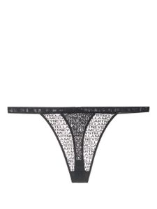 Stella McCartney string à logo imprimé - Noir