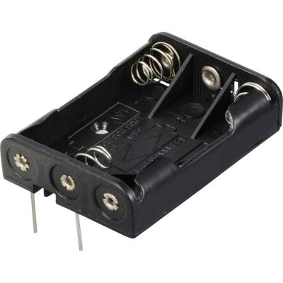 TRU COMPONENTS TC-13220580 Batterijhouder Aantal cellen: 3 AAA (potlood) Contactpolen (l x b x h) 52 x 37 x 13 mm