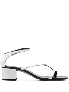 Giuseppe Zanotti sandales Rochelle 40 mm à effet métallisé - Argent