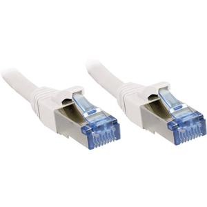 LINDY 47190 RJ45 Netwerkkabel, patchkabel CAT 6A S/FTP 0.30 m Wit Snagless 1 stuk(s)