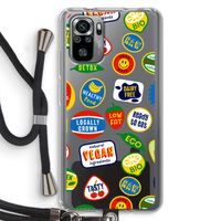 Fruitsticker: Xiaomi Redmi Note 10S Transparant Hoesje met koord