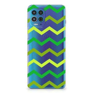 Motorola Moto G100 TPU bumper Zigzag Groen