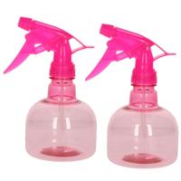Plasticforte Waterverstuiver / plantenspuit - 4x - 330 ml - roze - schoonmaakspuiten