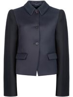 Maison Margiela blazer en laine Spliced à boutonnière croisée - Bleu