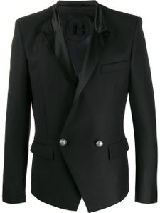 Balmain blazer structuré à boutonnière croisée - Noir