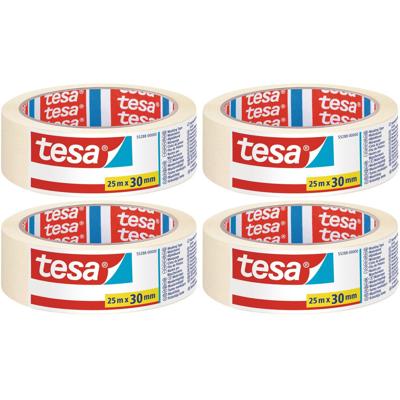 Tesa Afplaktape - 4x - 30 mm x 25 m - schilderstape - Maskeertape