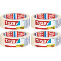 Tesa Afplaktape - 4x - 30 mm x 25 m - schilderstape - Maskeertape