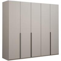 Leen Bakker - Kledingkast Milaan 5-deurs - Kiezel - 236x225x58 Cm - Spaanplaat - Beige