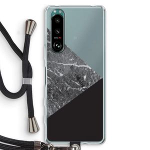 Combinatie marmer: Sony Xperia 5 III Transparant Hoesje met koord