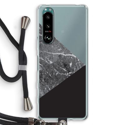 Combinatie marmer: Sony Xperia 5 III Transparant Hoesje met koord