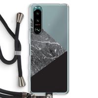 Combinatie marmer: Sony Xperia 5 III Transparant Hoesje met koord