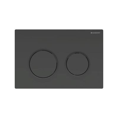 Drukplaat Geberit Omega 20 voor 2-toets Spoeling Mat Zwarte Ringen Zwart