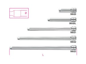 Beta 1/4” verlengstukken 900/21 - 009000822