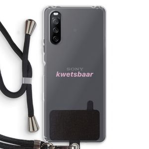kwetsbaar: Sony Sony Xperia 10 III Transparant Hoesje met koord