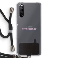 kwetsbaar: Sony Sony Xperia 10 III Transparant Hoesje met koord