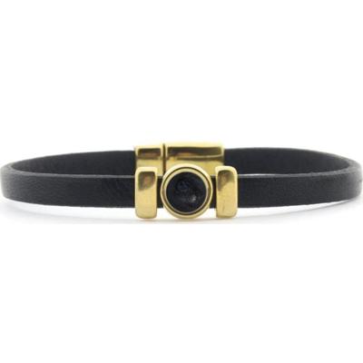 Qoss Zwarte Armband Isabel Zwart | Goud - Maat S