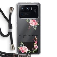 Rozen: Xiaomi Mi 11 Ultra Transparant Hoesje met koord
