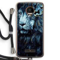 Darkness Lion: Motorola Moto Z Force Transparant Hoesje met koord