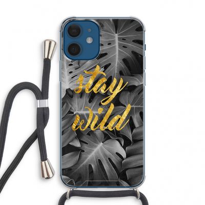 Stay wild: iPhone 12 mini Transparant Hoesje met koord